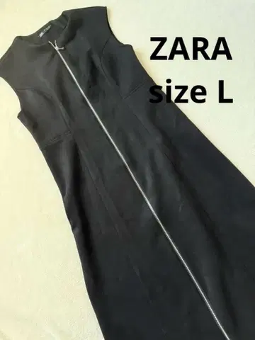 자라 ZARA 페이크 스웨이드 미디 원피스 드레스 슬리브리스 L