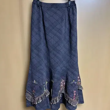 머메이드 플레어 스커트 꽃무늬 자수