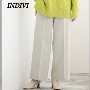 인디비 와이드 팬츠 트위드 울 가을/겨울 LL