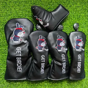 새상품 5세트 도라에몽 골프클럽 헤드커버 1+3W 5W+UT+PT 블랙