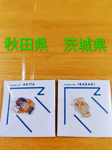 토요코인 아키타현 이바라키현 핀 배지 세트
