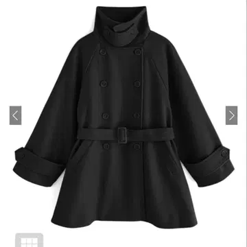 GRL 그레일 리본 벨트 부착 코트 블랙 [ F ]