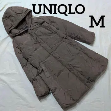 유니클로 심리스 다운 코트 다운 자켓 롱 코트 M