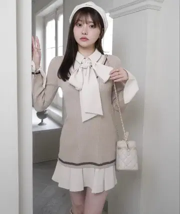 LIP SERVICE 셔츠 도킹 플리츠 원피스