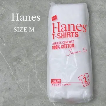 새상품 헤인즈 T셔츠 반팔 2장 세트 남성용 면 100% 심플 화이트