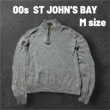 00s ST JOHN'S BAY 하프 지퍼 코튼 니트 M 사이즈