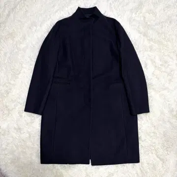 iCB 스탠드 카라 코트 블랙 롱 코트 42 빅 사이즈