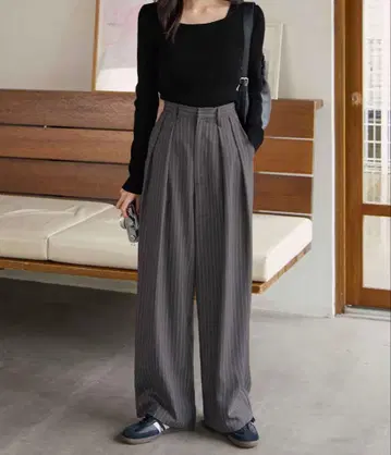 턱 볼륨 와이드 슬랙스