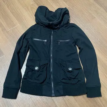 헤이세이 y2k H.C.M.II 볼륨 넥 블랙 자켓