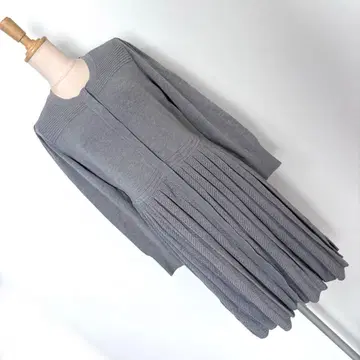 TO BE CHIC 플리츠 니트 원피스 가디건 g