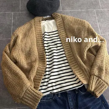 새상품급 니코앤드 로우 게이지 니트 가디건