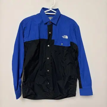 새상품급 THE NORTH FACE 박스 셔츠 XS 파랑/블랙