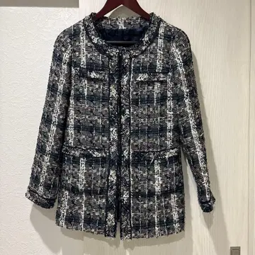 일본제 노리즈 트위드 자켓 코트 38 블루 1224