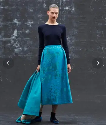 Drawer 라메 자카드 턱 스커트 36