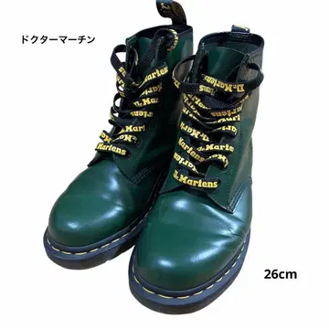 닥터마틴 8홀 부츠 그린 7UK
