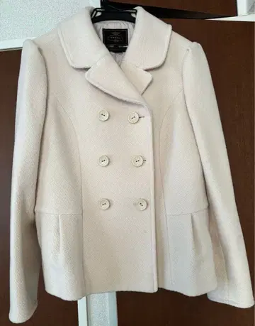 TOCCA 아이보리 더블 브레스트 피 코트 사이즈 4