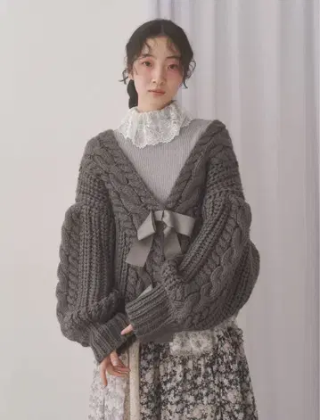 [ merry jenny ] 리본 리본 가디건