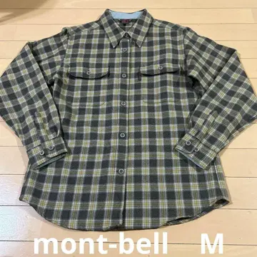 새상품급 몽벨 mont-bell 울 체크 셔츠 여성용 M 아웃도어
