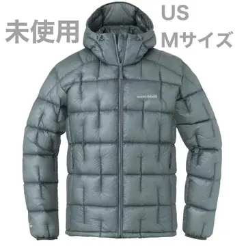 몽벨 US 플라즈마1000 알파인 다운 후드티 M 라이트 그레이