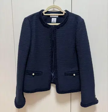 OPAQUE.CLIP 네이비 노카라 자켓