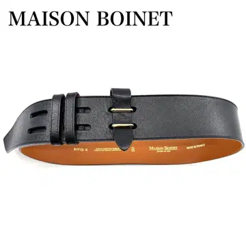 [ 새상품급 ] 메종 보와네 벨트 블랙 골드 금장 장식 프랑스제