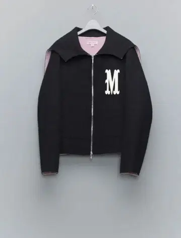 masu 배트 칼라 자켓 블랙 44