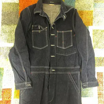 Johnbull 다크 데님 오버롤 츠나기 서스펜더 포함 S