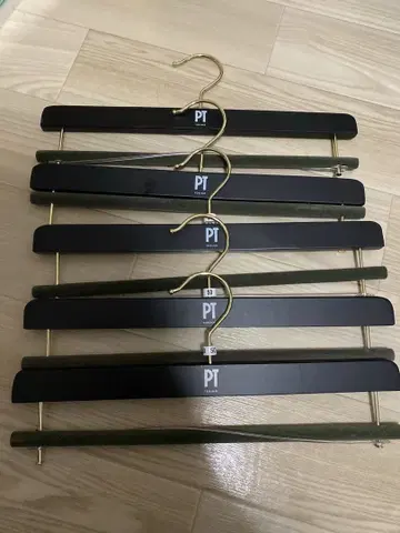 PT 블랙 팬츠 행거 5세트