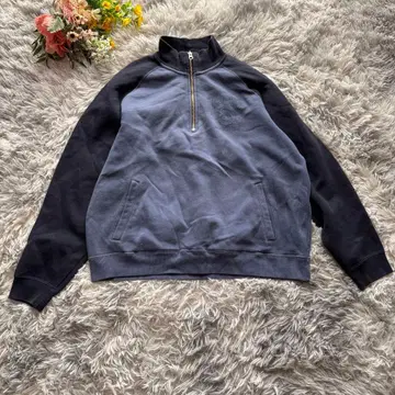 루츠 애슬레틱스 하프 지퍼 맨투맨 [ S ] 네이비 빈티지감