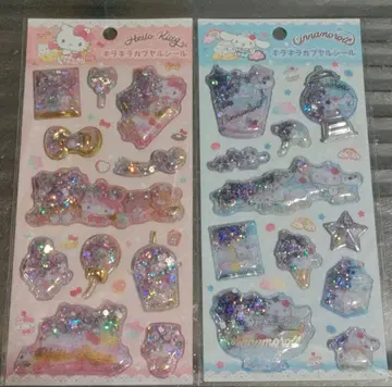 산리오 반짝반짝 캡슐씰 헬로키티 시나모롤