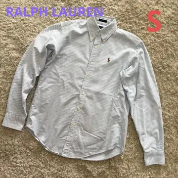 랄프 로렌 코튼 셔츠 파랑 스트라이프 S 사이즈 4 표기