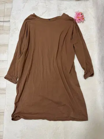 SHINY RIPPLE 브라운 긴팔 튜닉 M