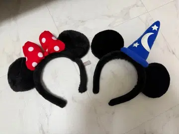 미니 마우스 미키마우스 귀 머리띠 세트