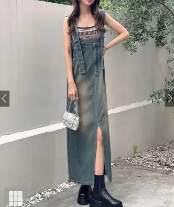 GRL 2Way 슬릿 데님 살로펫 스커트