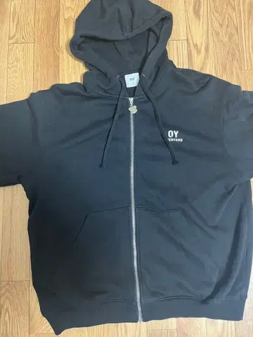 OY 풀 집업 후드티 블랙 오버 사이즈