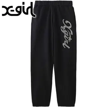 xgirl 라메 스웨트 팬츠 M 블랙