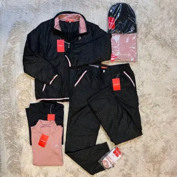 마리끌레르 골프 등 스포츠 웨어 세트 7점 LL 블랙