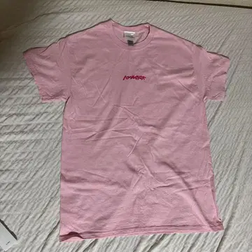햄브레더즈 자수 로고 T셔츠 M 핑크