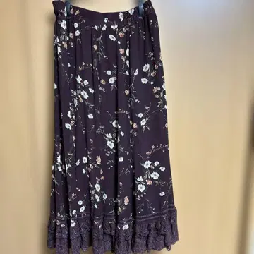 꽃무늬 쉬폰 롱 스커트