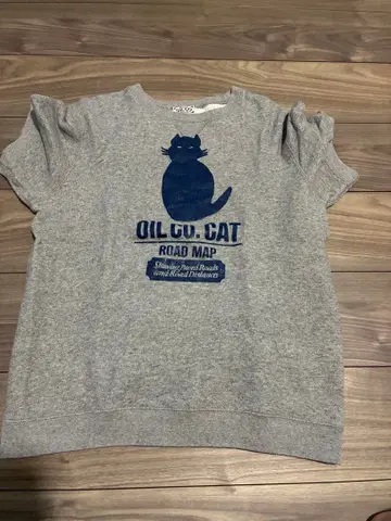 OIL CO. 고양이 프린트 스웨트 셔츠 M