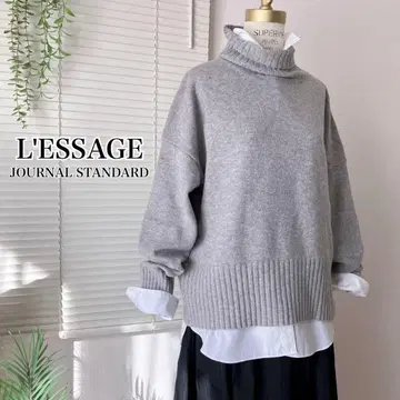 [ 2024AW ] L'ESSAGE 캐시미어 MIX 하이넥 풀오버 니트