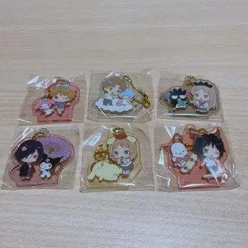 나츠메 우인장 산리오 가챠가챠 캡슐 토이 6개