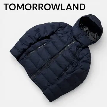 TOMORROWLAND 후디드 울 다운 자켓 네이비 S
