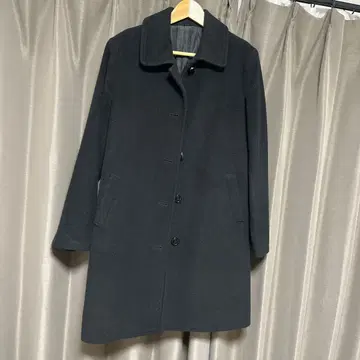 무인양품 블랙 롱 코트 L