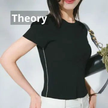 [ 컨디션 최상 ] 2025 theory 띠어리 리브 블랙 반팔 상의 L