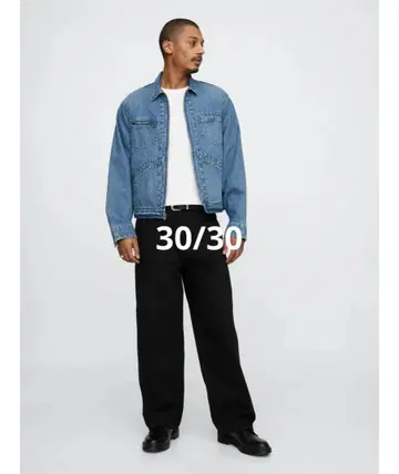 GAP 슈퍼 배기 데님 블랙 30/30