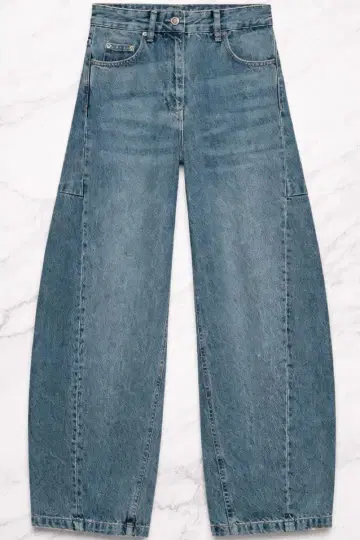 ZARA 미드 라이즈 벌룬 레그 앵클 기장 32