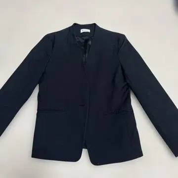 PLST 노카라 자켓 블랙