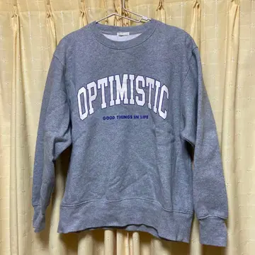 그레이 맨투맨 OPTIMISTIC