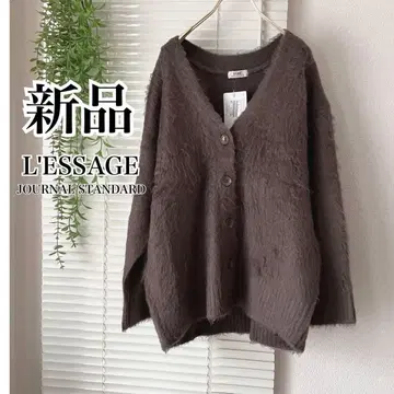 [ 새상품 ] [ 2024AW ] L'ESSAGE 퍼 니트 가디건